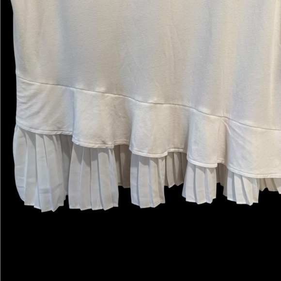 Simply Vera Vera Wang White Pleated Hem Tee – Size L - Picture 3 of 4